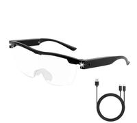 180% Magnifying Glasses for Hobbies, Reading Wearable Glasses with 2 LED Lights 1.8X Magnify Sight Spectacles for Hobbies Elderly Close Work Reading Jewellers Repairing