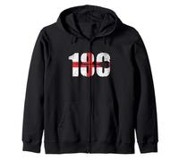 180 One Hundred And Eighty England Flag English Darts Zip Hoodie