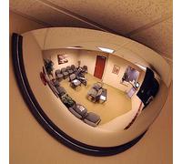 180 Panoramic Dome Mirror, Quarter Dome Mirror, Panaramic Full Dome Security Wall Mount Mirror for Office, Home, Shop, 12" Diameter.