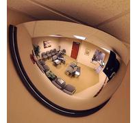 180° Panoramic Dome Mirror, Quarter Dome Mirror, Panaramic Security Wall Mount Mirror for Office Home Shop(Size:30cm)