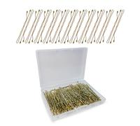 180 pcs Blonde Hair Bobby Pins for Thick Hair, 5cm Long Hair Pins for Women with Box, Pins for Thick & Strong Hair, Kirby Grips, Curby Grips