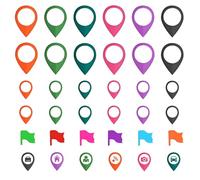 180 Pcs Colors Map Pointer Vinyl Sticker Location Stickers Self Adhesive Map Indicator Labels for Handmade Projects Marking Camping Adventure Sites Travel Destinations