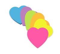 180 Pcs Heart Sticky Notes, 70x70mm Colourful Novelty Post Its, Ideal for School, Office, Study Stationery