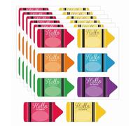 180 Pcs Hello My Name is Stickers Name Tag Sticker Connect Stickers - 3 x 1.5 inches Name Tags Adhesive Name Label for Office,Meeting,School,Teachers and Mailing
