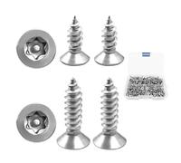 180 pcs M4x12mm M4x16mm Self Tapping Concrete Screws, Universal Security Screws, Torx Screw For Wood Stainless Steel Torx Head Wood Screw with Clear Box for Door, Window, Furniture