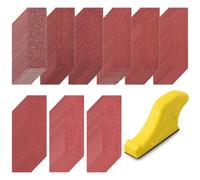180 PCS Sandpaper Set, 80-1000 Grit Sanding Paper Sanding Block Pads Sheets | Wet and Dry Sandpaper with Finger Sanding Blocks Emery Cloth for Cars Wood Plastic Metals Wall Polishing Home Improvement