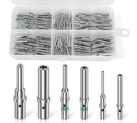 180 Pcs Solid Pin Connector Kit and Socket Barrel Style Contact Pin Kit Size 12 16 20 Male and Female Solid Terminal Wire Gauge Range 12-22 AWG for Deutsch DTP DT DTM Series Connector