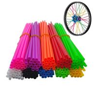 180 PCS Spoke Skins Spoke Covers Plastic Bike Wheels Decorations Dirt Bike Rim Wraps Protector,10 Colors Bicycle Spoke Covers for Motocross Motorcycle Bicycle Wheelchair Accessories for 8-21 Inch Rims