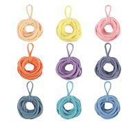 180 Pcs Weaving Loom Refill Loop Colorful Potholder Loops Elastic Weaving Loom Bands Loom Knitting Rubber Bands Stretchy Weave Loops for Arts Crafts