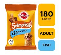 180 Pedigree Schmackos Mixed Fish Dog Treats Dog Chews (9x144g)