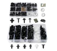 180 Piece Body Screws Set + Mounting Clips, Car Body Undertray Fender Screws, Car Tin Nut Screw Nut Clip Kit, Metal U Type Mounting Clip for Car Bumper, Undertray