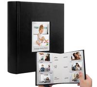 180 Pockets Photo Album for Fujifilm Instax Mini 12 11 9 8+ 8 7s 99 40 Evo Camera, Front Window, Photo Book with Writing Space for Polaroid 3 Inch Instant Film,K-pop Photocards (Black)
