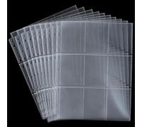 180 Pockets Trading Card Protector Sleeves, 10 Sheets 9-Pocket Card Holder Pages for Game Sports MTG, TCG, Baseball Standard Cards Supplies OS22010