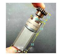 180 Precision Geared electronic starter DC 5V-24V All-metal Gear Slow Spped 45RPM Large Torque Carbon Brush electronic starter W/metal Gear 0.8M 20T CZAOINCU