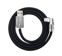 180° Rotating Fast Charge USB Charging To Type C Data 120W Super Silicone Compatible With Android Series Phone Cable (Black, One Size)