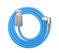 180° Rotating Fast Charge USB Charging To Type C Data 120W Super Silicone Compatible With Android Series Phone Cable (Blue, One Size)