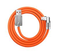 180° Rotating Fast Charge USB Charging To Type C Data 120W Super Silicone Compatible With Android Series Phone Cable (Orange, One Size)
