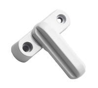 180° Rotating Plastic-Steel Sash T-Lock for Casement - White Latch with Secure Buckle Mechanism, 61 x 63 mm, Easy Install Hardware