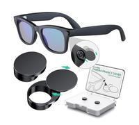 180°Rotating Webcam Cover for Ray-Ban Meta Gen 2 [2Pack], Plastic Meta Glasses Light Cover Blocks 85% LED Light for Wayfarer/Skyler/Headliner & Oakley HSTN AI Meta Glasses Accessories [Black]