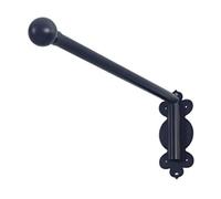 180° Rotation Curtain Poles Heavy Duty - Swing Arm Curtain Rods Metal Door Curtain Rail for Eyelet Curtains, Brass Color Window Display Stand(Size:50cm/20in,Color:BLACK)