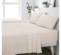 180 Thread Count 100% Pure Cotton Percale Flat Sheet (Mocha, Super King: 305x275cm)