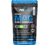 Magnesium Glycinate 5-in-1 Complex 1286mg - 400mg Elemental Per Serving High-Strength Magnesium with Bisglycinate, Citrate, Malate, Oxide, Glycinate Supplement by PROELITE (180 Vegan Tablets)