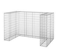 (180 x 100 x 110 cm) vidaXL Gabion Wall for Garbage Bins Galvanised Steel Wheelie Bin Multi Sizes