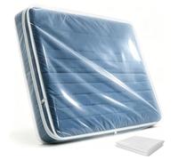 180 x 200cm Double Mattress Storage Bag with Zipper | Reusable Waterproof Mattress Cover for Moving, Storage and Protecting Beds from Stains, Dust, and Pest Damage