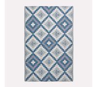 (180 x 270 cm) Mia Aztec Blue Outdoor Rug