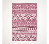 (180 x 270 cm) Tia Aztec Pink & White Outdoor Rug