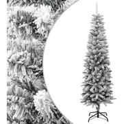 (180 x 55 cm) vidaXL Artificial Slim Christmas Tree with Flocked Snow PVC&PE Multi Sizes