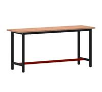 (180 x 55 x 81.5 cm) vidaXL Workbench Wooden Work Table Work Bench Tool Solid Wood Beech and Metal