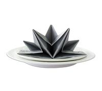 180 x Luxury Folded Silver Napkins. Disposable Linen Feel Soft 3 Ply Paper Star Serviettes. Dinner Party Wedding Table Restaurant Large Elegant Stylish 40 x 60cm (16 x 24 inch)