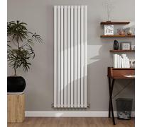1800×590mm White Vertical Designer Radiator 4170 BTU - Single Panel Modern Central Heating System for Bathroom, Kitchen & Living Room, Energy Efficient Designer Heater
