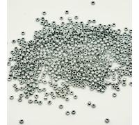 1800 pcs (0.7oz=20g) Preciosa Ornela Seed Beads 10/0 (2.3mm-0.8mm Hole), Rocailles for Embroidery, Bracelets, DIY and Other Craft, (01700) Semi Matte Silver