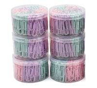 1800 Pcs 2 Inch Large Colored Paper Clips, Macaron, 6 Pack Bulk Value Set