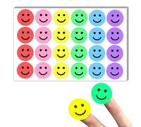 1800 Pieces - 25mm Smile Face Stickers, Smiling Happy Face - 6 Colours