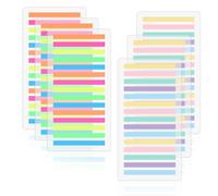 1800 Thin Sticky Notes, Page Markers, Sticky Notes, Marking Strips, Sticky Markers, Colored Adhesive Strips, Transparent Sticky Notes Pastel, Transparent Sticky Notes
