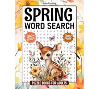 1800+ Words, Spring Large Print Word Search For Adults: A Fun & Relaxing Themed Puzzles Book For Teens And Seniors, 85 Spring Seasons Word Searches, Anti Eye Strain & Stress Relief