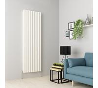 (1800 x 591mm Double, White) Oval Tube Designer Radiator
