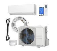 18000 BTU Air Conditioner Wall Split Wi Fi 5 In 1 Air Cooler Dehumidifier Heater Air Purifier Fan With Heat Pump Remote Control 5.1 kW Rating Pipe and Installation Kit Included