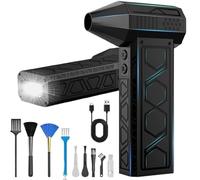 180000 RPM Cordless Electric Air Duster, Super Power 4-Gear Speed Air Cleaner with LED Light, USB-C Rechargeable Fast Charging, High-Pressure Blower for PC, Keyboard, Car & Outdoor Use