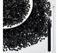 18000Pcs 5mm Black Flatback Rhinestones for Bedazzling SS22 Resin Flat Back Rinstones Bulk Round Gems Stones Diamonds for Crafts Clothes