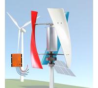 18000W Vertical Wind Generator, 12V 24V 48V Output Wind Turbine with Controller, Aerodynamic Design, 3 Blades, Auto Windward Adjustment, Ideal for Boats, Gazebos and Mobile Homes(Colorful,12V)