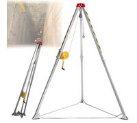 1800LB Aluminum Tripod Kit for Confined Spaces with 20/30m Steel Cable Winch Portable Lifting & Rescue Equipment Heavy-Duty Hoist System