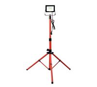 1800lm (20W) LED Construction Site Floodlight; Work Light with 3m Cable; IP65 Waterproof Floodlight. Tripod extends up to 155cm. Swivels and Easy to Carry. Natural Light 4000K. Ideal for Work,