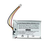 1800mAH 3.7V Replacement Battery Compatible with Turtle Beach Stealth 700 Gen 2, HyperX Cloud Flight, HyperX Cloud Alpha Wireless Headsets