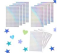 1800PCS Holographic Stickers for Kids Reward, Metallic Glitter Foil Stickers, 1x1cm Mini Cute Sticker, Self Adhesive Shiny Reward Decals for School, Classroom, Student Planner and Teacher Supplies