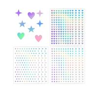 1800pcs Mini Holographic Stickers, Glitter Foil Shiny Small Gold Stickers Self-Adhesive Sparkly Tiny Miniature Heart Stickers Behavior Chart DIY Star Stickers for School Home Classroom Reward