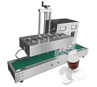 1800W Automatic Aluminum Foil Sealing Machine, Continuous Electromagnetic Induction Band Bag Bottle Cap Sealer, Auto Continuous Sealing Machine, Foil Cap Sealer, for Bottle Height 20-300mm 15 to 60mm